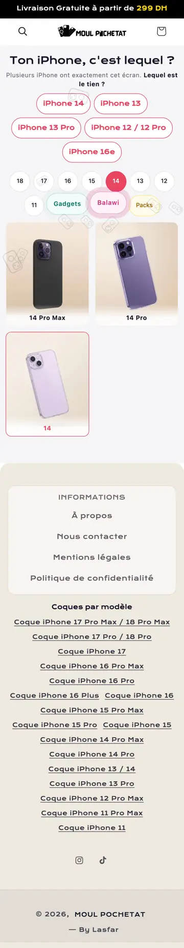 Page d'accueil de moulpochetat.com sur mobile, de haut en bas